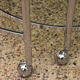 Two-tier swivel coffee table in chromed steel and crystal, 1970s