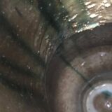 Brutalist ceramic vase in German mid-century style by Gerhard Liebenthron, 1969.