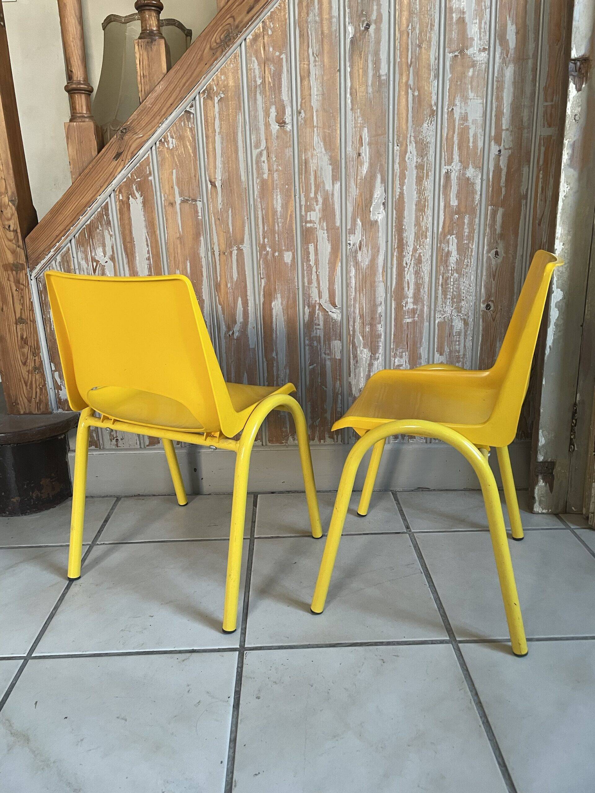 Pair of yellow chairs