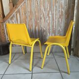 Pair of yellow chairs