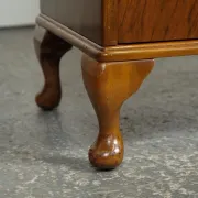 Art Deco Nightstands with Walnut Cabinet and Queen Anne Legs