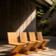 Set of 4 architectural Zig-Zag chairs, Dutch production, a