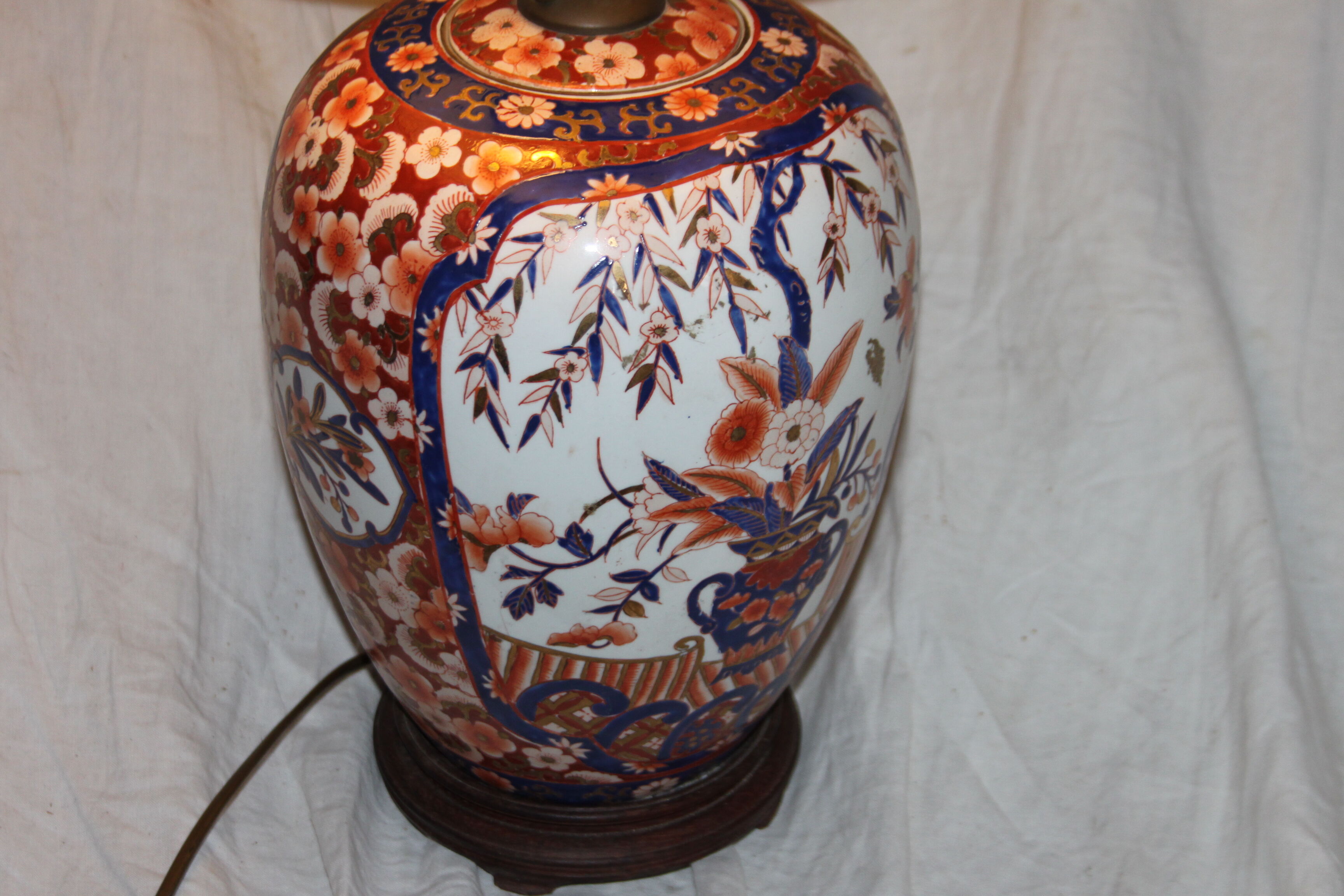Old porcelain lamp Imari Japan XIX th