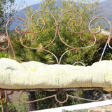 Old wrought iron bench