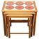 Mid-century Danish oak nesting tables with tile tops