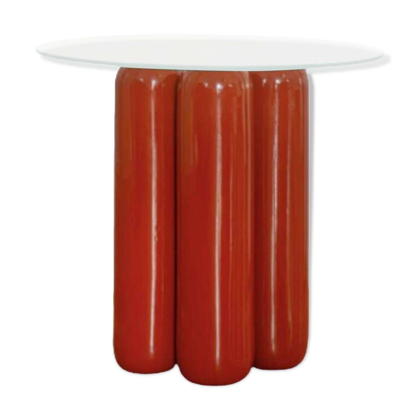 Ceramic pedestal table - TERRACOTTA
