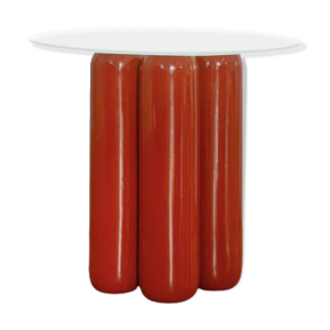 Guéridon en céramique - terracotta