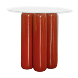 Ceramic pedestal table - TERRACOTTA