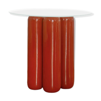 Ceramic pedestal table - TERRACOTTA