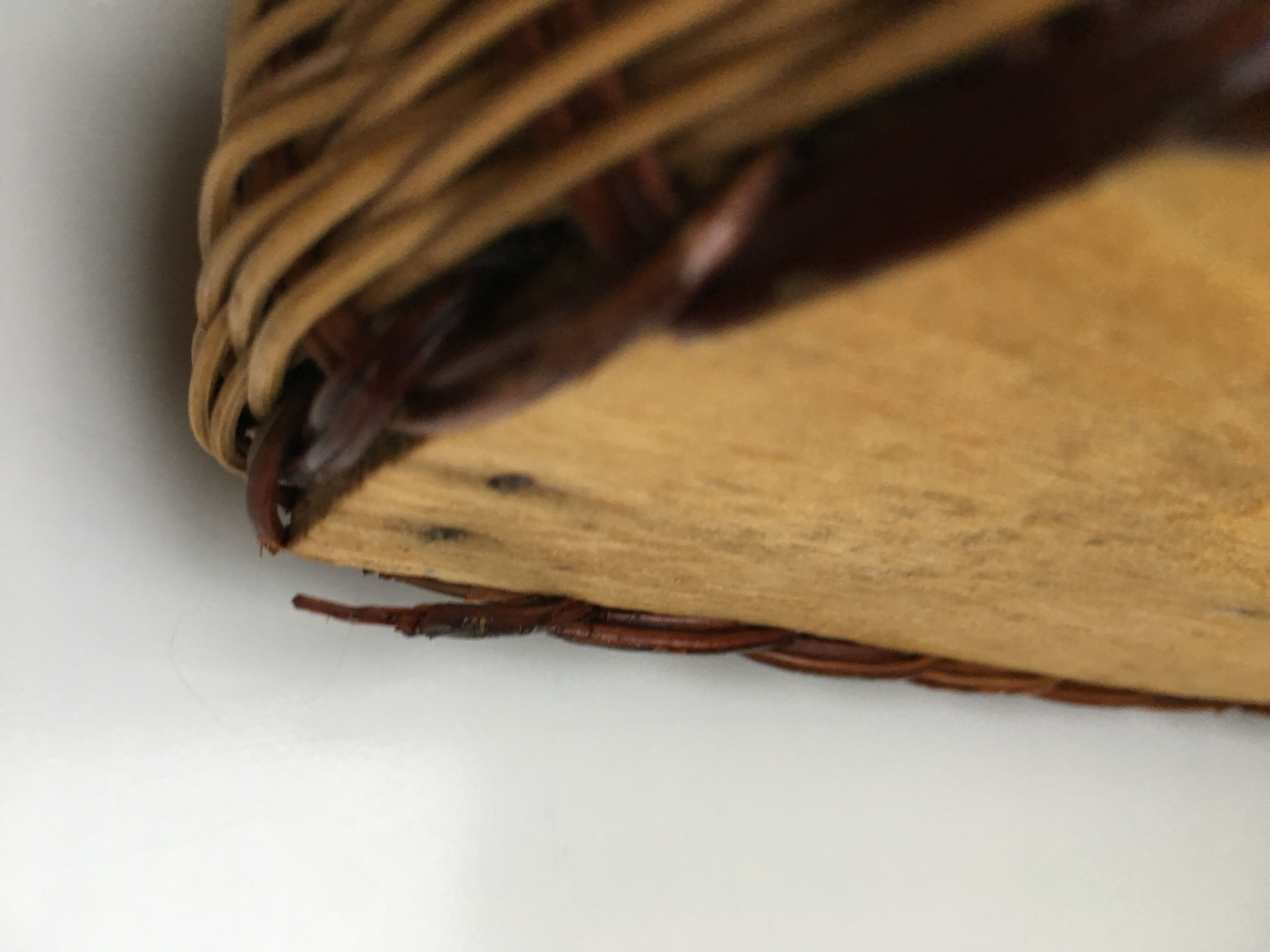 Table mirror in rattan 29 x 20 cm