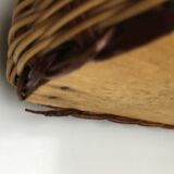 Table mirror in rattan 29 x 20 cm