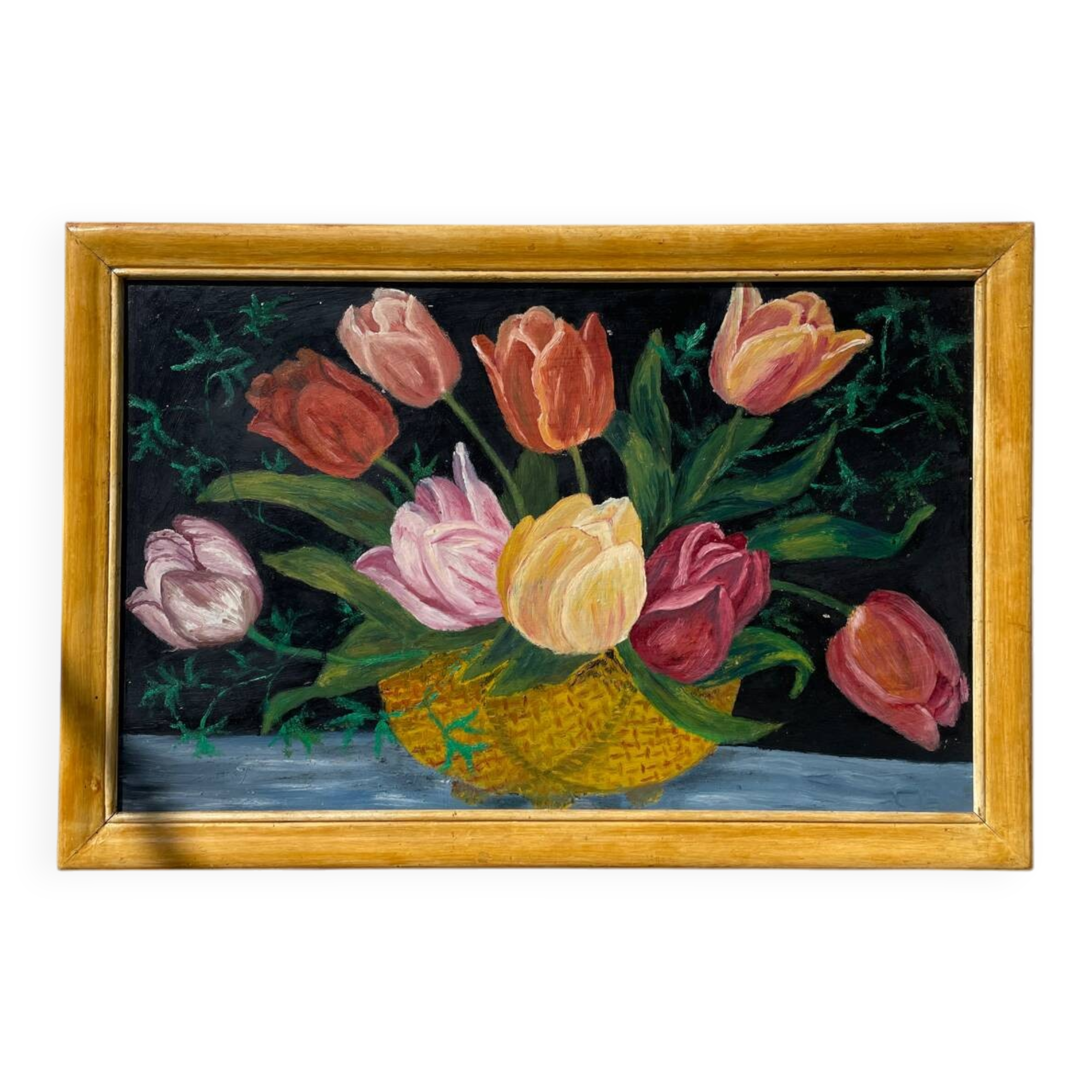 Large flower bouquet painting