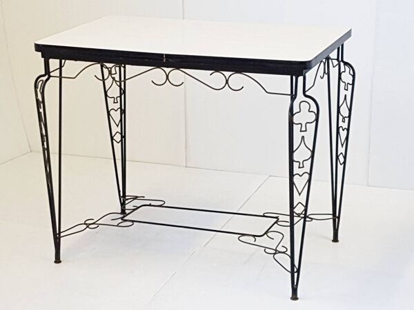 Table formica pique coeur trefle carreau 1950 vintage 50s rockabilly 50's