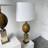 Paire de lampes de table Philippe Barbier années 70