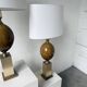 Pair of Philippe Barbier table lamps from the 70s