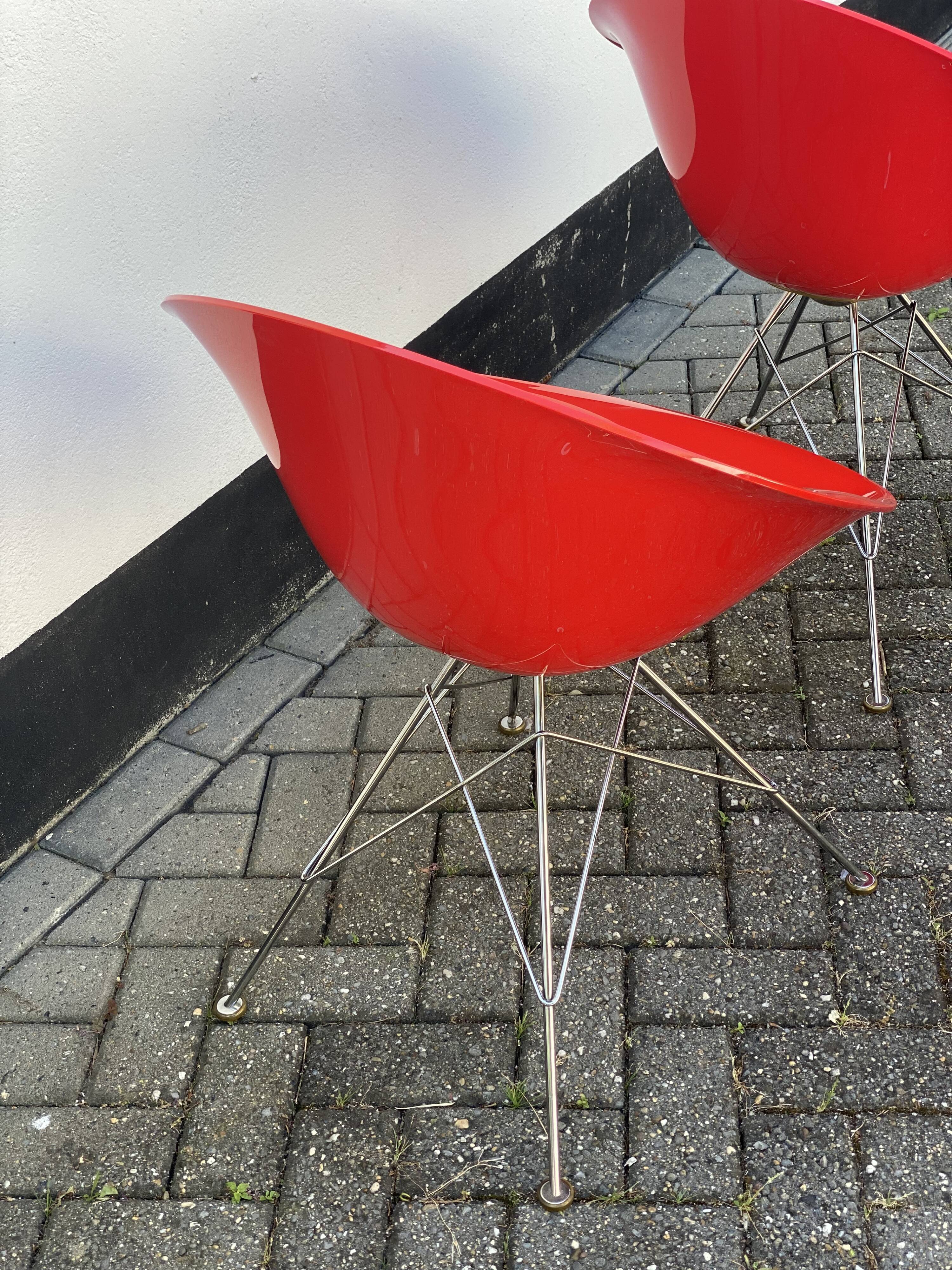 Eros chair with wire base by Philippe Starck, Kartell