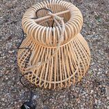 Natural rattan pendant light