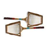 Pair of old tennis rackets