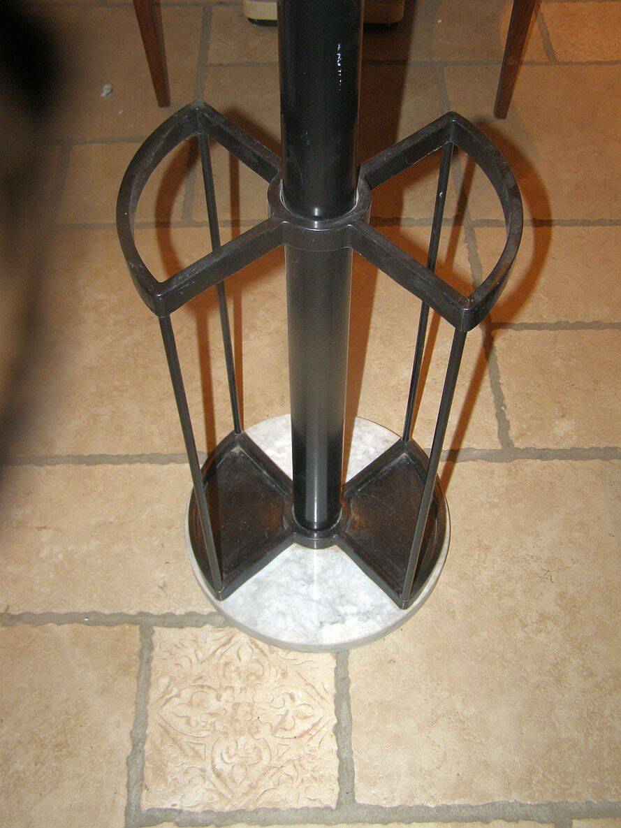 Coat rack 8 branches in metal and gilding with umbrella door and marble base canes