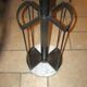 Coat rack 8 branches in metal and gilding with umbrella door and marble base canes
