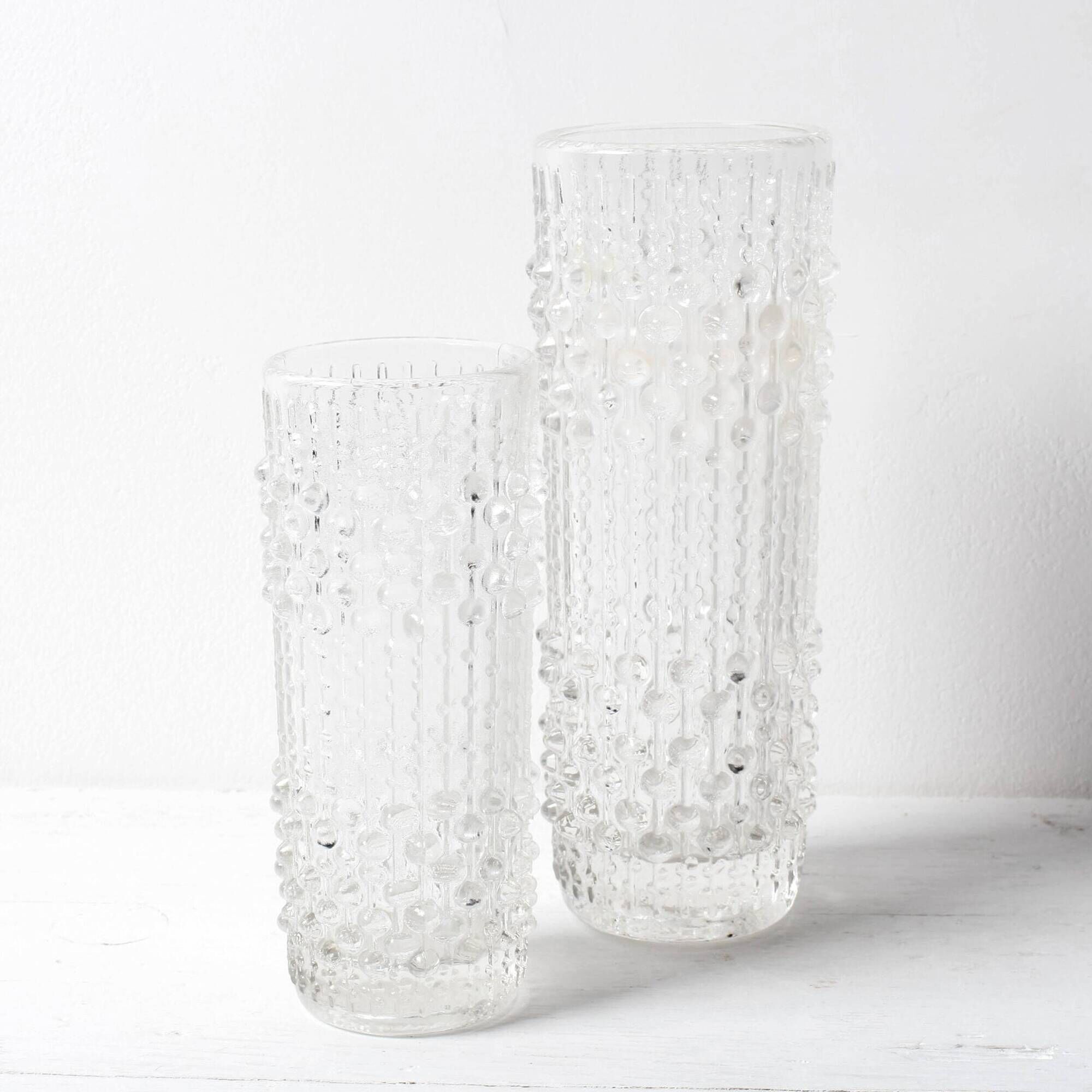Ensemble de 2 vases en verre CandleWax par František Pečený / République tchèque / 1972