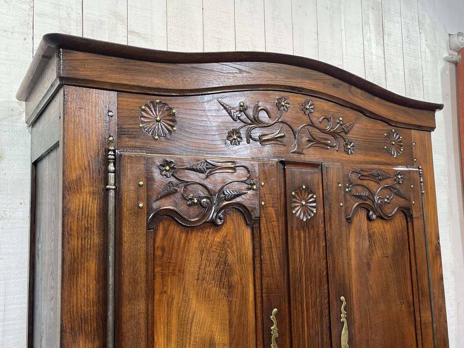 19th century Breton chestnut wardrobe