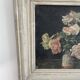 Peinture à l'huile sur toile, nature morte aux fleurs, bouquet, école française, début XXème, cadre