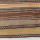 Yellow & Brown Striped Kilim Rug, Turkis Kilim Rug, 152x271Cm