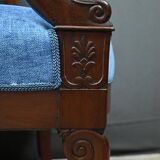 Pair of mahogany armchairs, Restoration period – early 19th century