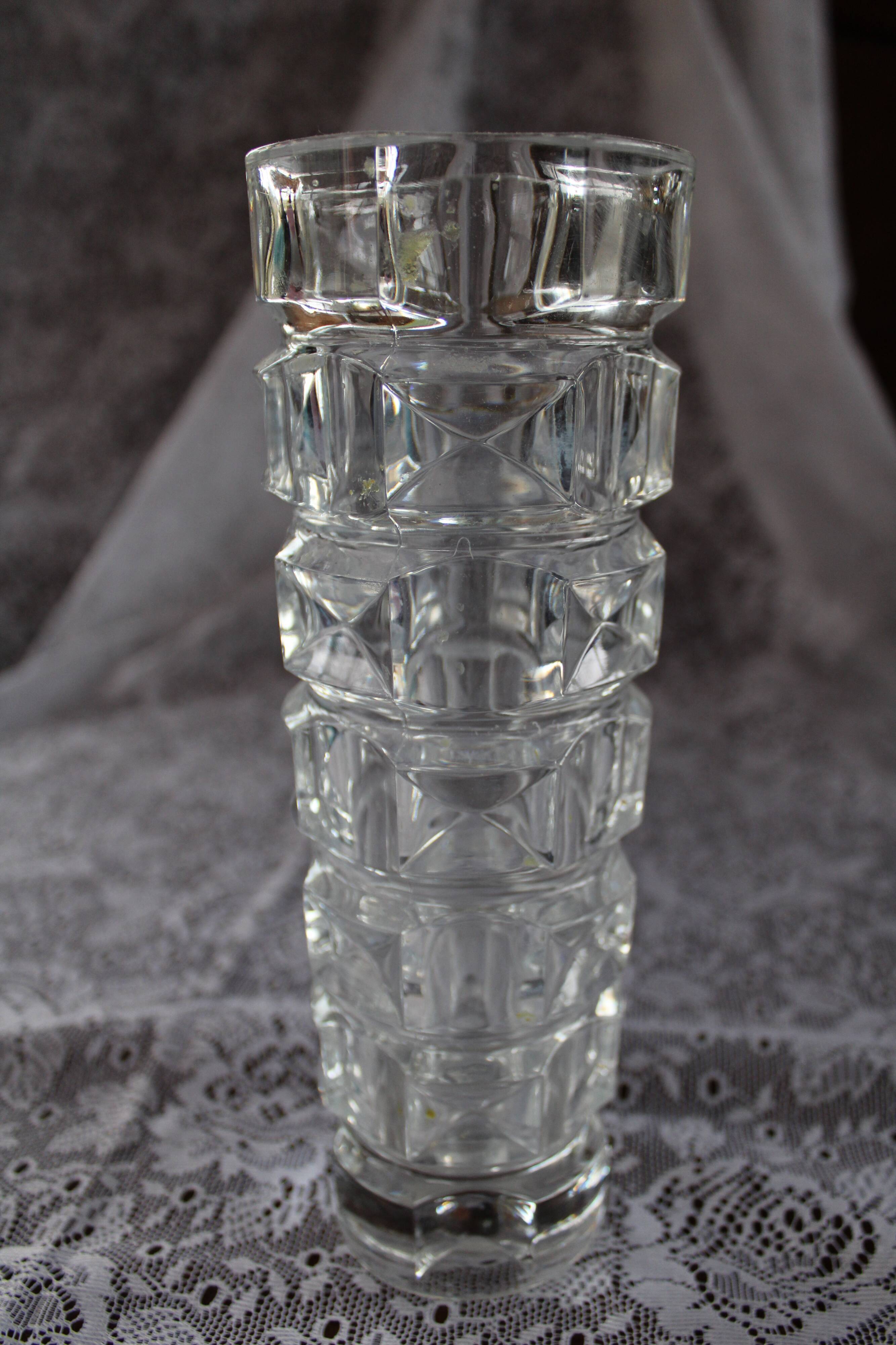 Vase in crystal of Arques, vintage