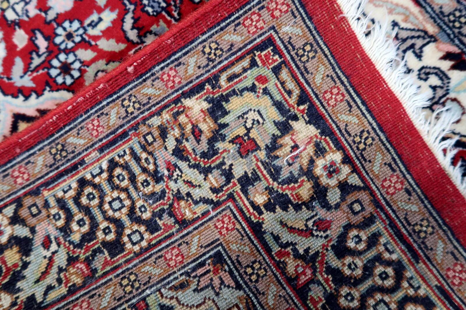 Tapis persan Kashan vintage fait main 76 cm x 179 cm, années 1960