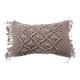 Coussin macramé violet clair tressé 40x60 cm