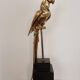 Decorative sculpture in solid brass representing a parrot, 1970s, Palm Beach/Hollywood Regency.