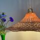 Vintage lampshade pendant light in natural material