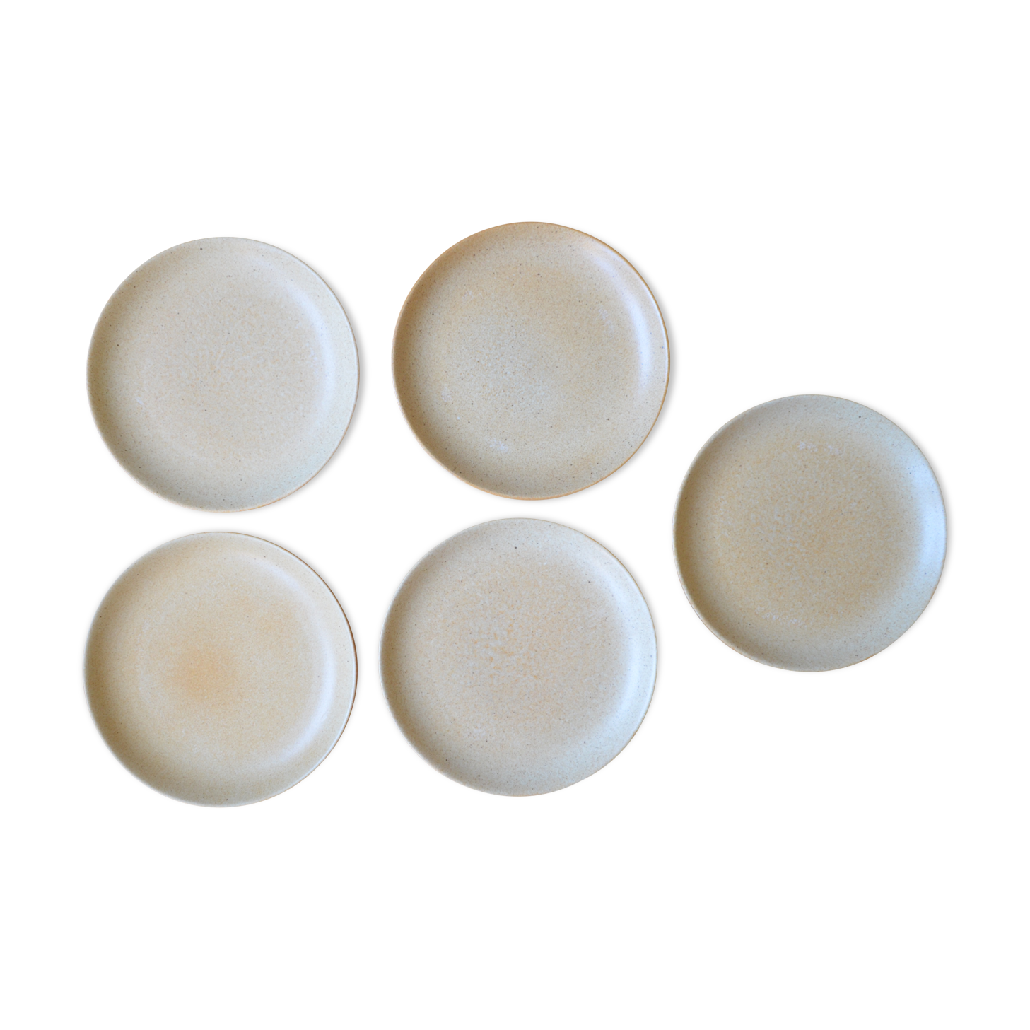Lot de 5 assiettes plates en grès