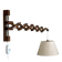 Large concertina wall light in teak by Eric Hansen / Le Klint, Denmark 1960