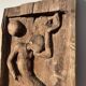 Door in low relief dancer style art deco 1930 wooden