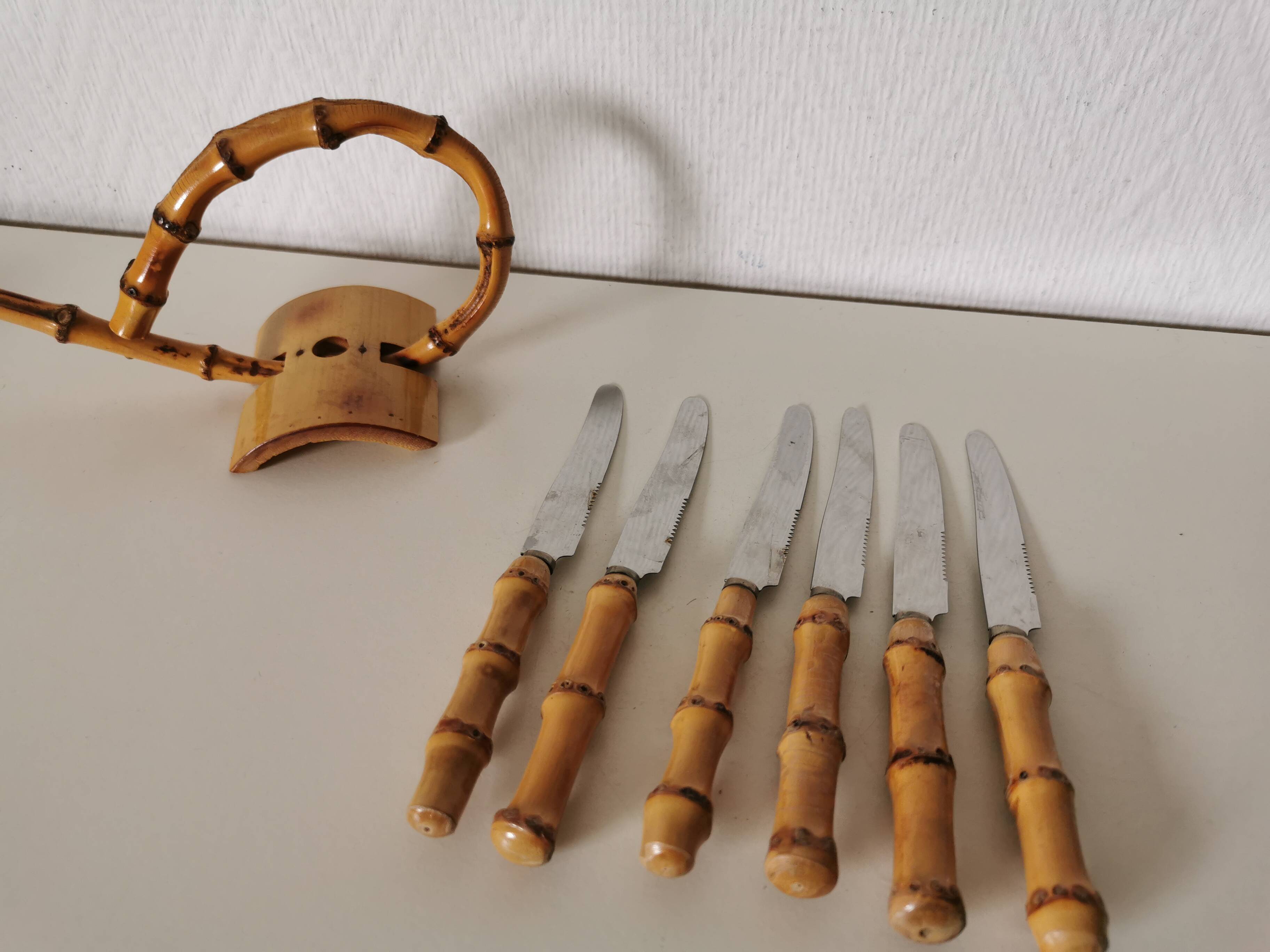 bamboo dessert and cheese knife set