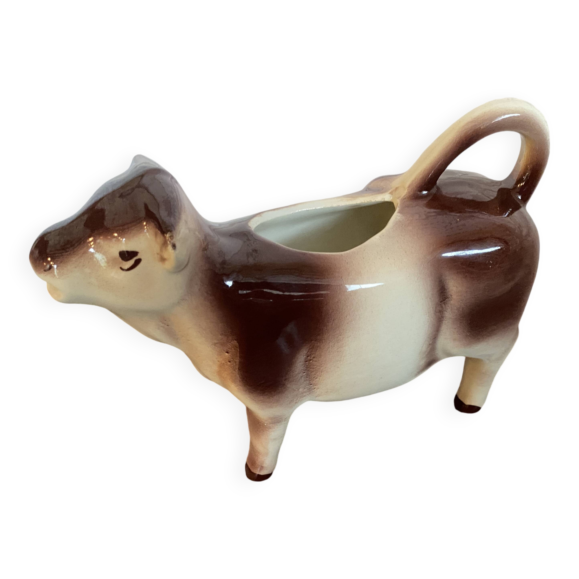 Milk jug - Cow motif - vintage ceramic