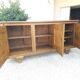 Solid oak sideboard, brutalist and Art Deco work, mid-century.