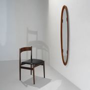 Curved plywood wall mirror, 1960s