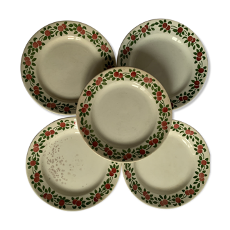 5 plates HBCM Creil Montereau