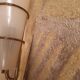 2 60's design wall lights in italian brass and glass