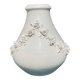 3D white vase with embossed roses