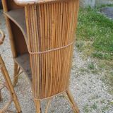 Sixties rattan bar and stool.