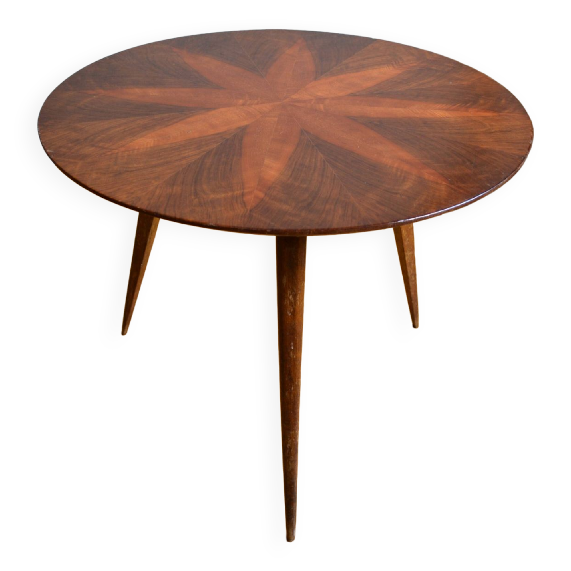 Round tripod coffee table from the 60s