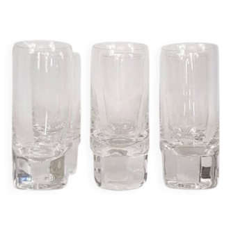 Six Pitagora model glasses designed by Marco Zanuso for Arnolfo di Cambio.