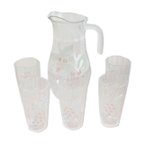 Service with orangeade pitcher and 5 nanben glasses