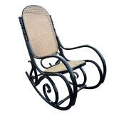 black cane rocking chair