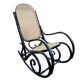 Rocking chair noir en cannage